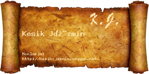 Kesik Jázmin névjegykártya